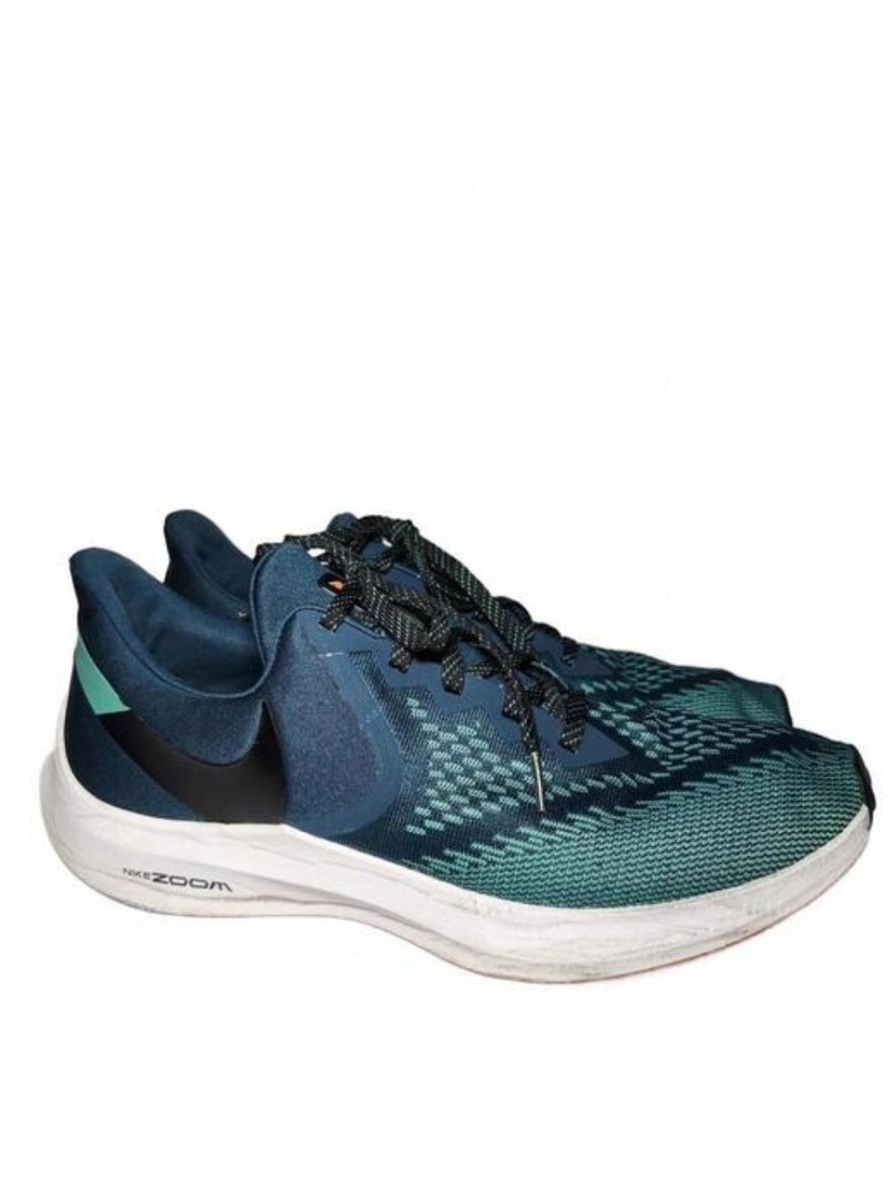 Nike Men's Zoom Winflo 7 Turbo Running Sneakers Size 11.5 Blue/Teal